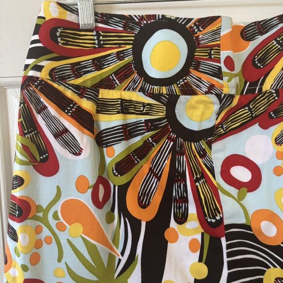 Vintage Y2K Mini Skirt Size 6 Maximalist Art to Wear Abstract‎ Whimsical Floral - Picture 5 of 12